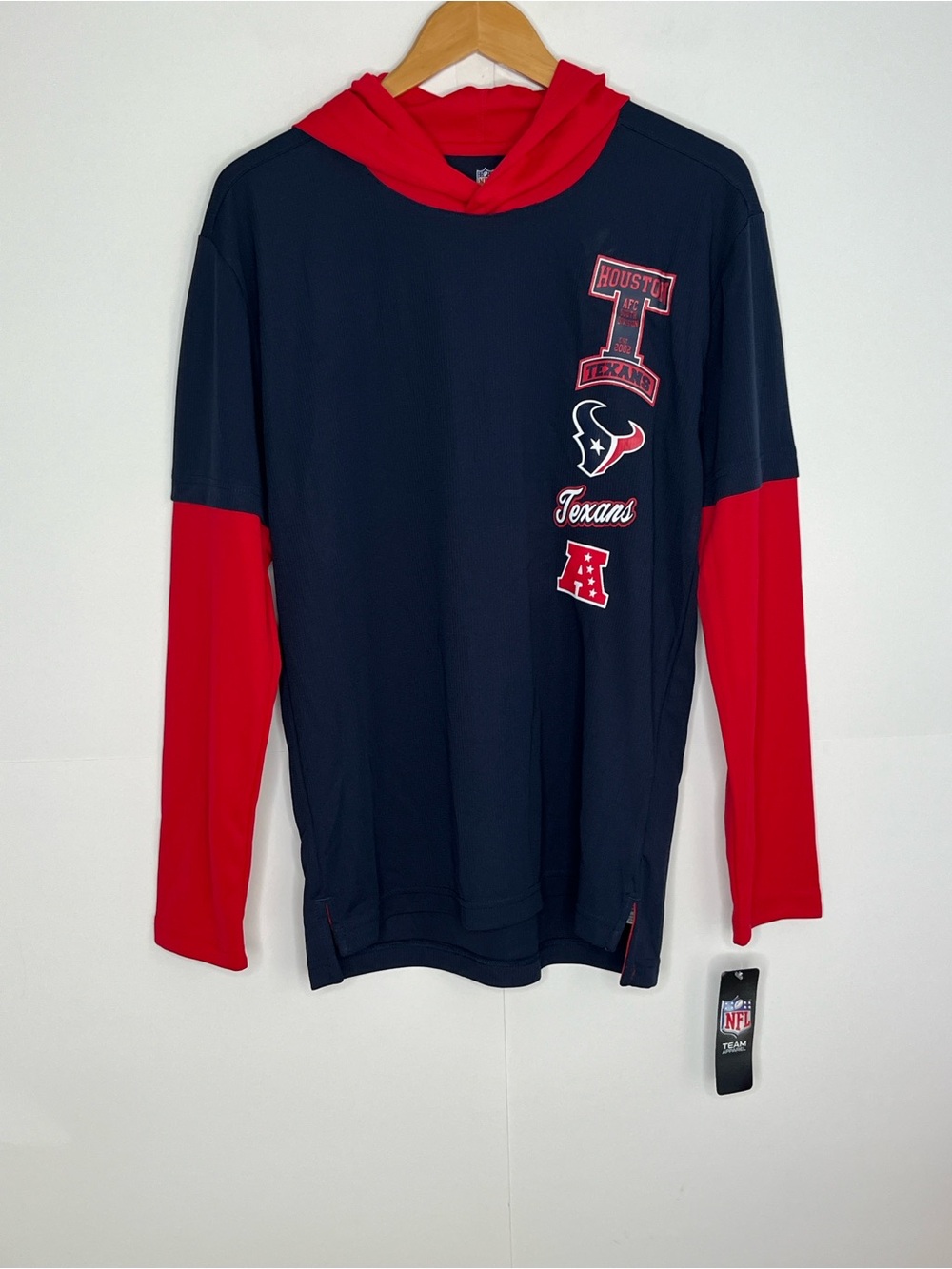 NFL Team Apparel Houston Texans Long Sleeve T Shirt Size XL
